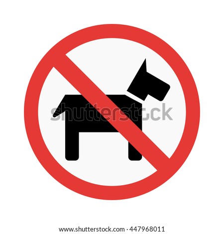 Prohibition dog sign vector illustration