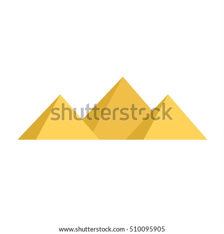 Egypt pyramids vector illustration and egypt pyramids isolated on white background
