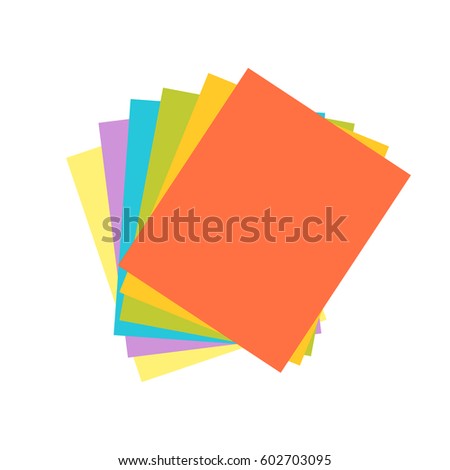 Image, Stock Photo Curved paper sheets. Colorful papers. Pages with a folded corner