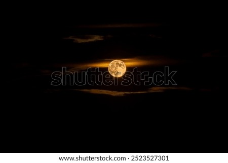 Similar – Image, Stock Photo Supermoon at night