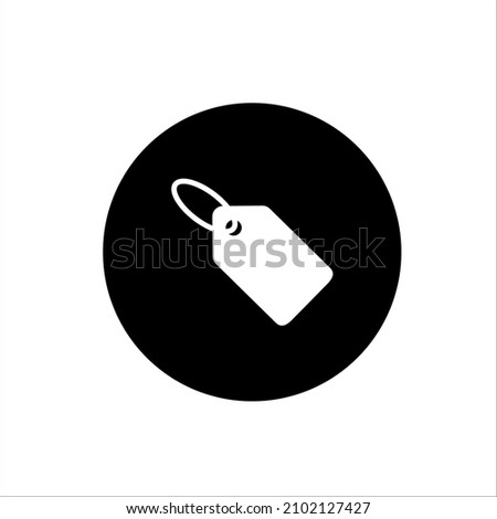 price tag icon vector illustration logo template for multiple purposes. Isolated on a black background.