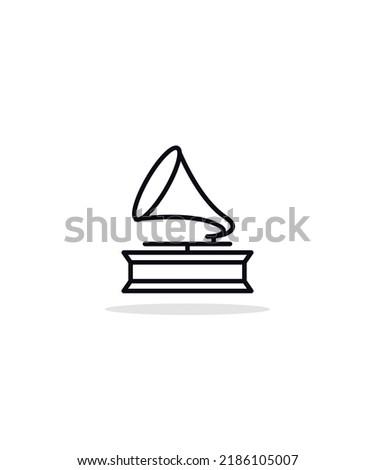 gramophone 
 icon vector illustration, eps 10