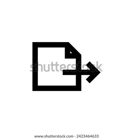 Export File Icon Simple Line Style Vector Perfect Web and Mobile Illustration