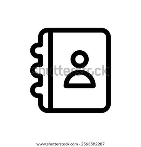 Notebook Icon Line Style Design Web and Mobile Vector Illustration.