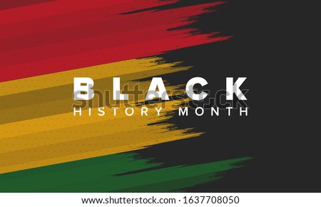 Black History Month. African American History. Celebrated annual. In February in United States and Canada. In October in Great Britain. Poster, card, banner, background. Vector illustration