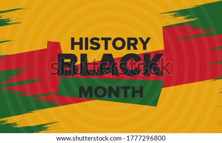 Black History Month. African American History. Celebrated annual. In February in United States and Canada. In October in Great Britain. Poster, card, banner, background. Vector illustration