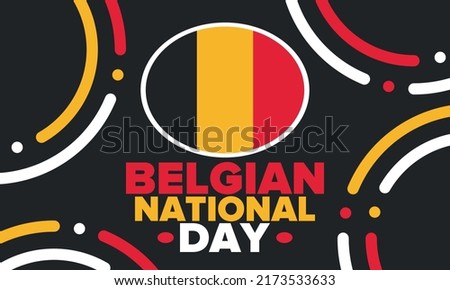 Belgian National Day. Belgium Independence day. Annual holiday in Belgium, celebrated in Jule 21. Patriotic design. Poster, greeting card, banner and background. Vector illustration Stock foto © 