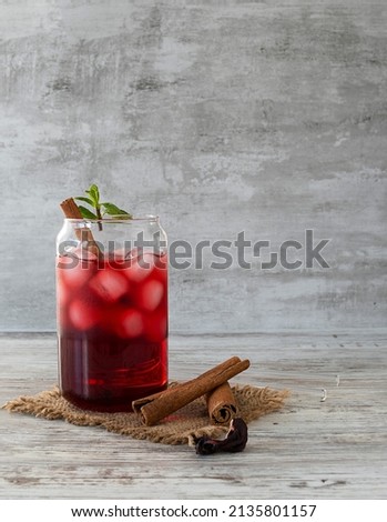 Similar – Image, Stock Photo Summer drink with fresh oranges and peppermint