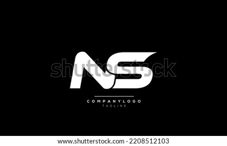 Alphabet letters Initials Monogram logo NS, NS INITIAL, NS letter