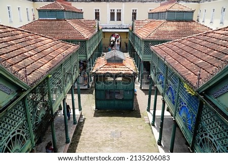 Old Iron Meat Market in the historic town of Belem. Ver O Peso market (See the Weight), city of Belém, federal state of Para, Brazil. Foto stock © 