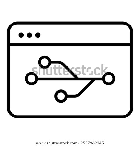 Version control round line vector icon with editable stroke