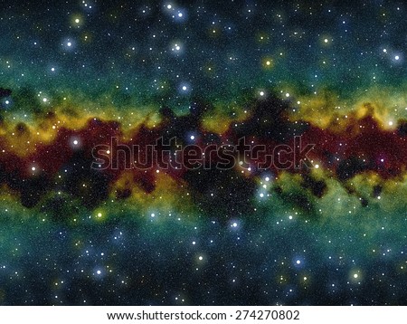 Milky Way-like Background - Digital Rendering