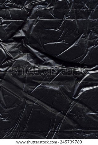 Texture of a black plastic bag