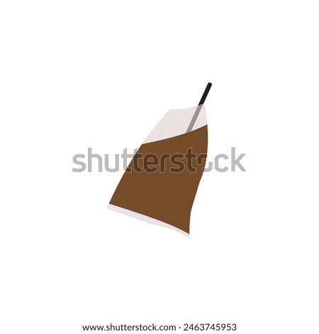 Malaysian Drink Milo Ais Ikat Tepi on white background vector illustration