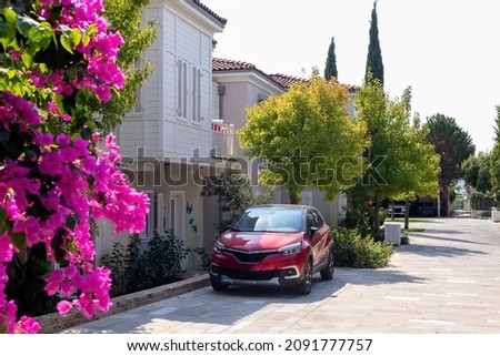 Similar – Image, Stock Photo red car parked in front of blue wall , sancti spiritus