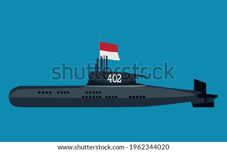Indonesian Military Submarine KRI Nanggala 402 Drown And Missing Viral International Global News Flat Vector Art
