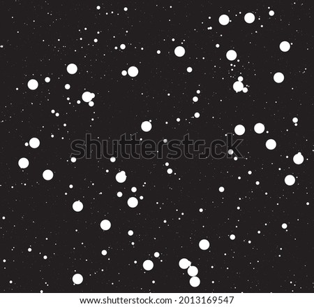 Dot sprinkles Beautiful Random scatter on black background. Pleasant vector illustration