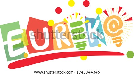 Eureka moment, creative and thinking, idea, thinking, brainstorm, success icon, playful and multi-colored shape representing Eureka