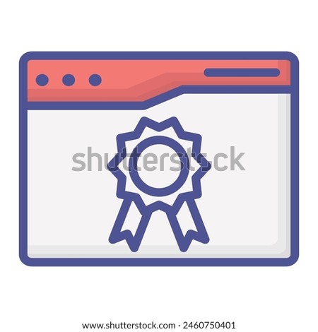 Award  Fill inside vector icon which can easily modify or edit 