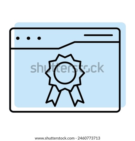 Web Award  Fill inside vector icon which can easily modify or edit 