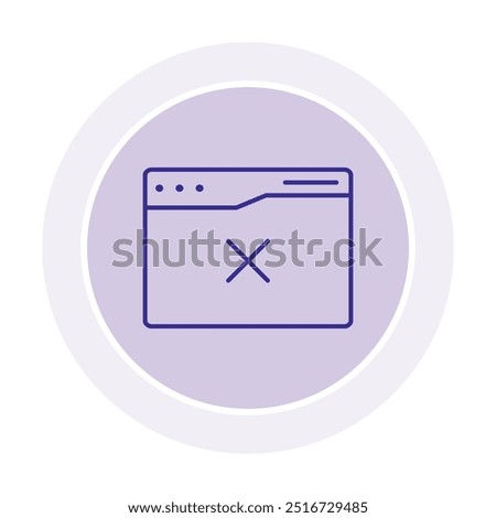 Cancel screen  circle icon , vector, pixel perfect, illustrator file