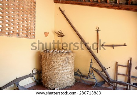 Antique farm tools