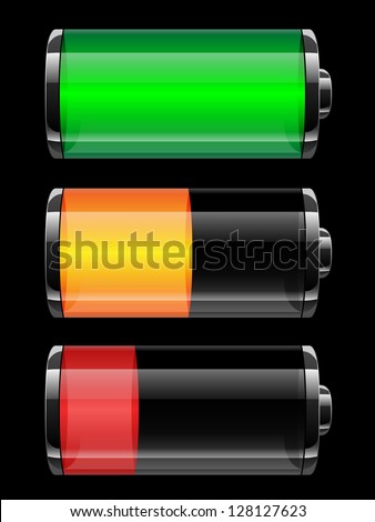 Battery charge status - vector illustration