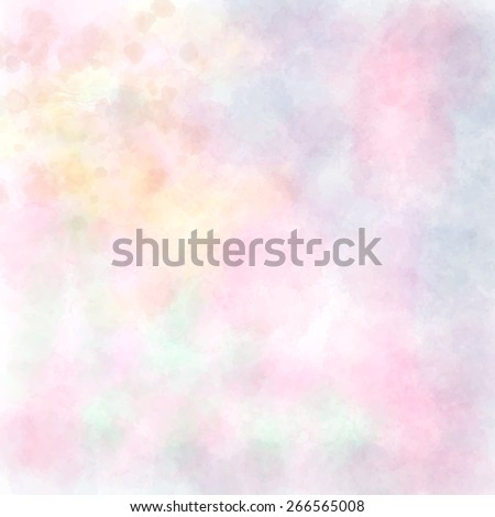 Soft pastel bright colored calm abstract background for design. Watercolor texture paper effect. Vector background.
