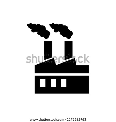 factory icon vector isolated on background