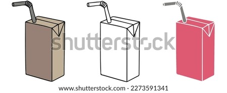 juice pack,juice box or milk pack isolated on background