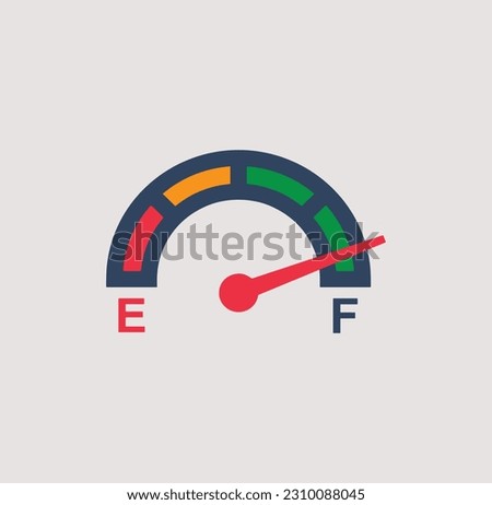 Fuel meter gas icon,gauge gas tank car control sensor vector illustration flat design isolated on background