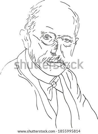 Max Planck Face Illustration Drawing