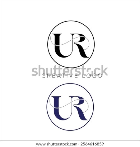 UR initial logo design icon