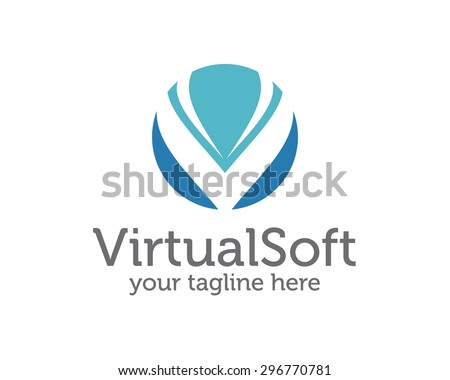 letter v logo design template download free vector art stock
