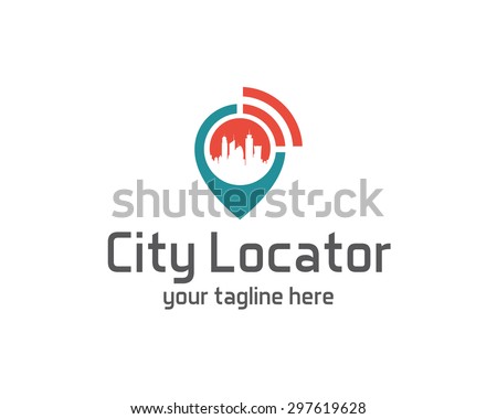 City locator design vector template. Pin maps symbol vector . Gps icon design vector. Simple clean design Gps locator logo vector.