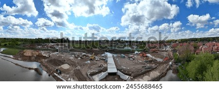 Similar – Image, Stock Photo Level crossing with creative barrier