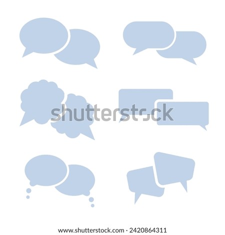 Set of different shapes speech bubbles. Cartoon, comix, chatting, message boxes design.