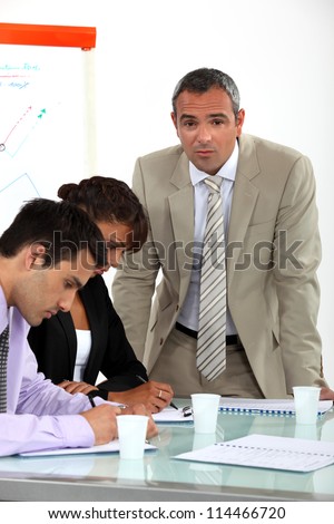 business colleagues on a vocational training
