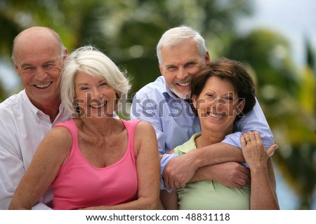 Group of happy senior people