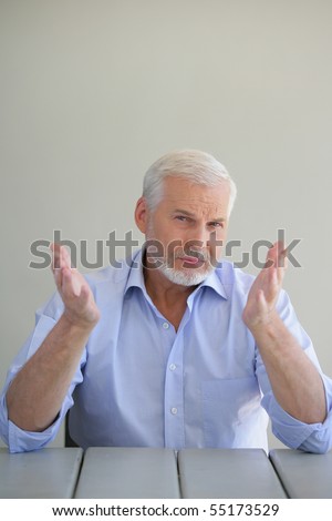 Portrait of a senior man pensive