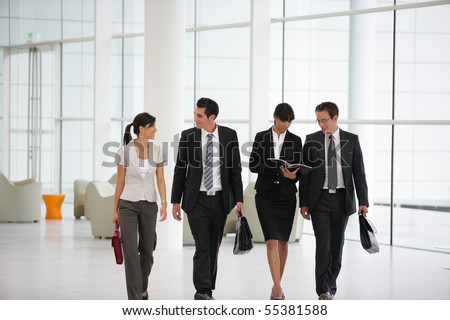 Business people in suit in a company
