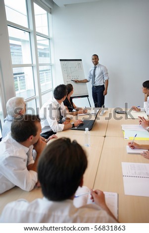 Business people in suit in a meeting room