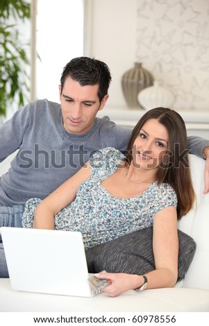 Relaxed couple at home
