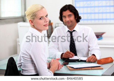 Woman applying for new job