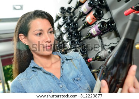 Selecting a bottle of wine