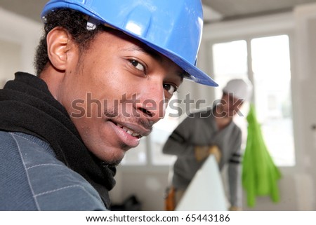 Portrait of a smiling worker Photo stock © 