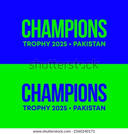 Karachi, Pakistan, 19th December 2024, Key Visual or Poster Design of ICC Champions trophy 2025 LOGO, Vector Illustration.