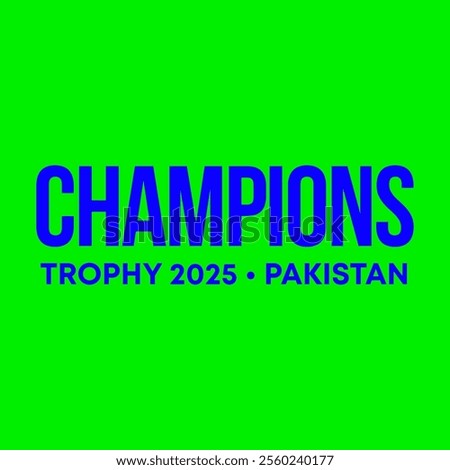 Karachi, Pakistan, 19th December 2024, Key Visual or Poster Design of ICC Champions trophy 2025 LOGO, Vector Illustration.