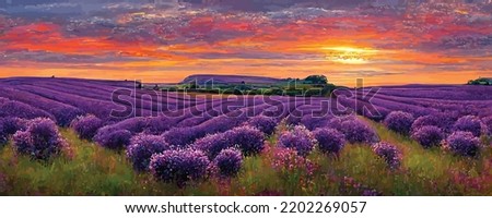 Similar – Image, Stock Photo Purple Lavender Field Closeup