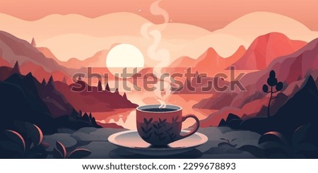 Foto Bild Sonnenaufgang und Kaffee